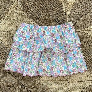 Bisby Floral Scalloped Mini Skort